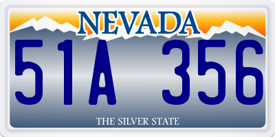 NV license plate 51A356