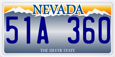 NV license plate 51A360