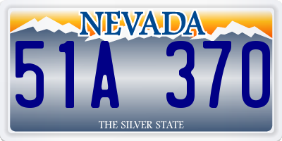 NV license plate 51A370