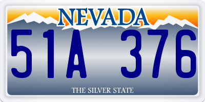 NV license plate 51A376