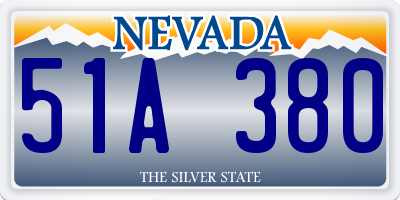 NV license plate 51A380