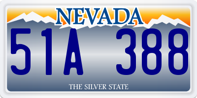 NV license plate 51A388