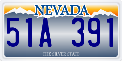 NV license plate 51A391