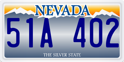 NV license plate 51A402