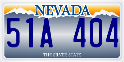 NV license plate 51A404
