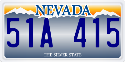 NV license plate 51A415