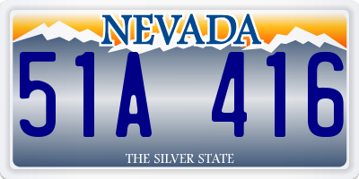 NV license plate 51A416