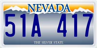 NV license plate 51A417