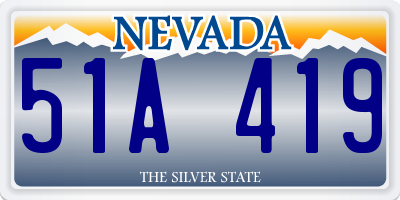 NV license plate 51A419