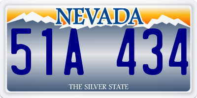 NV license plate 51A434