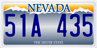 NV license plate 51A435