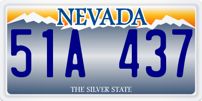 NV license plate 51A437