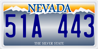 NV license plate 51A443
