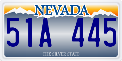 NV license plate 51A445