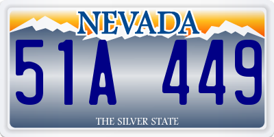 NV license plate 51A449