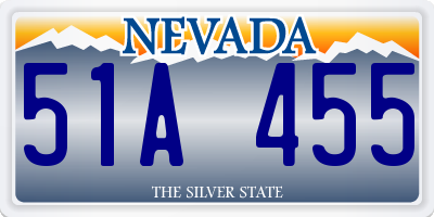 NV license plate 51A455