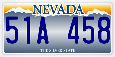 NV license plate 51A458