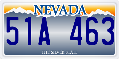 NV license plate 51A463