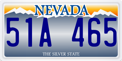 NV license plate 51A465