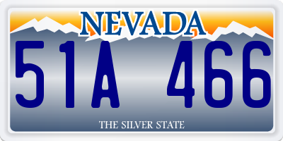 NV license plate 51A466