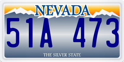 NV license plate 51A473