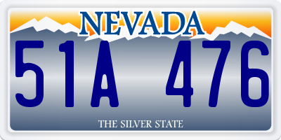 NV license plate 51A476