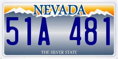 NV license plate 51A481