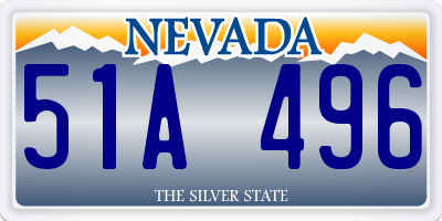 NV license plate 51A496