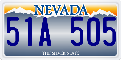 NV license plate 51A505