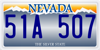 NV license plate 51A507