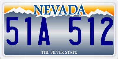 NV license plate 51A512