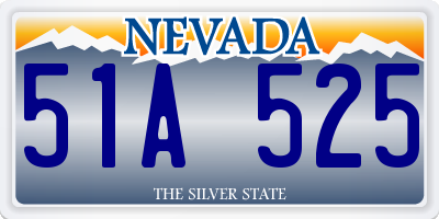 NV license plate 51A525