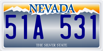 NV license plate 51A531