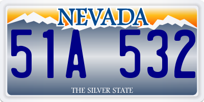 NV license plate 51A532