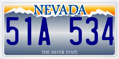 NV license plate 51A534