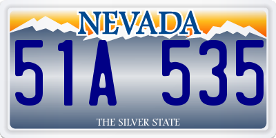 NV license plate 51A535