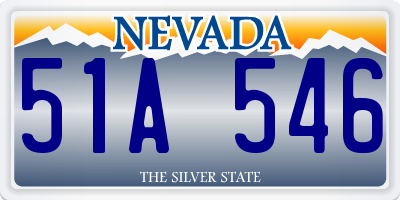 NV license plate 51A546