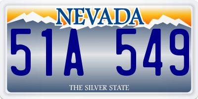 NV license plate 51A549