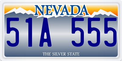 NV license plate 51A555