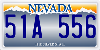 NV license plate 51A556