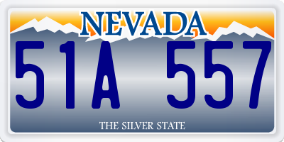 NV license plate 51A557