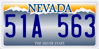 NV license plate 51A563