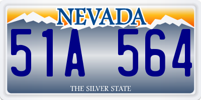 NV license plate 51A564