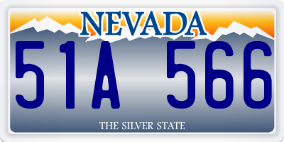 NV license plate 51A566