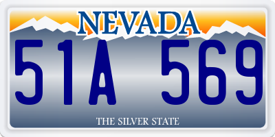 NV license plate 51A569