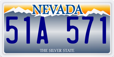 NV license plate 51A571