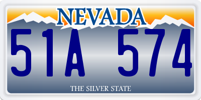 NV license plate 51A574