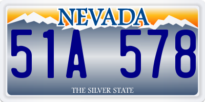 NV license plate 51A578