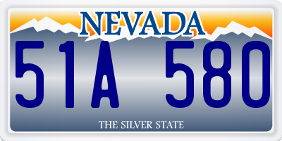NV license plate 51A580
