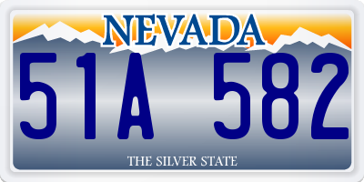 NV license plate 51A582